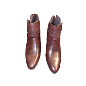 Frye And Co Leather Boots Brown Women’s 8 M Zip Bootie Shoes